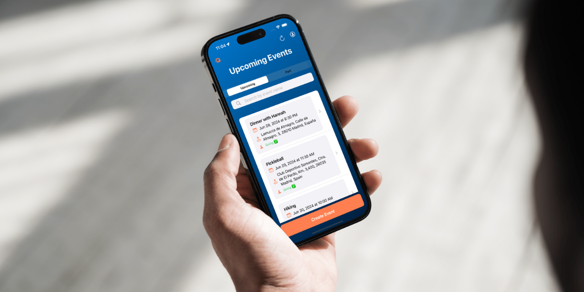 a phone that shows the homepage of the App Quedar